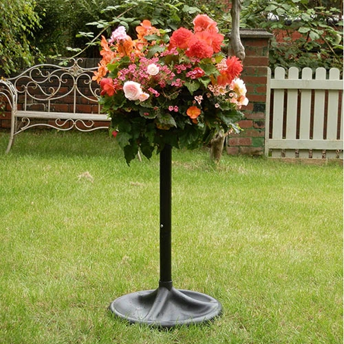 The Easy Fill Hanging Basket Pedestal Planter 1 The Easy Fill Hanging Basket Pedestal Planter