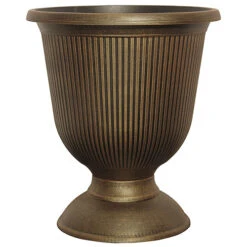 Black And Bronze Vertical Urn