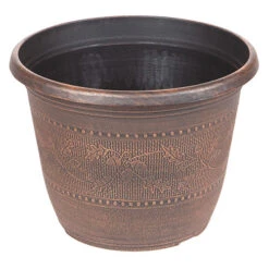 4 X Acorn Planters 25cm (10in) Copper-Tone