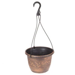 Set Of 4Â 'Acorn' Hanging Baskets 25cm (10in)Â Copper-Tone