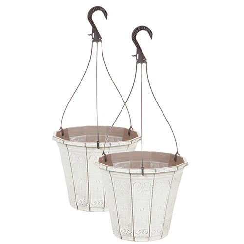 Set Of 4 'Callista' Round Planters And Baskets 25-30cm (10-12in) Vintage Rust 2 Set Of 4 'Callista' Round Planters And Baskets 25-30cm (10-12in) Vintage Rust - Image 2