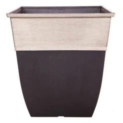 'Hendrix' Tall Square Planter 43cm (17in) Champagne Top