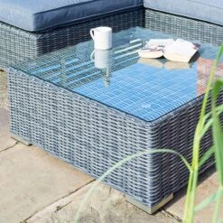 Vienna Lounger Set Grey Weave -Yougarden Online Store 160289 3