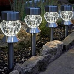 Crystal Stainless Steel Light - 4 Pack 9 Crystal Stainless Steel Light - 4 Pack -Yougarden Online Store 160612 3