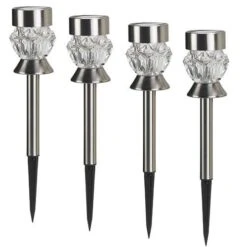 Crystal Stainless Steel Light - 4 Pack 11 Crystal Stainless Steel Light - 4 Pack -Yougarden Online Store 160612 5