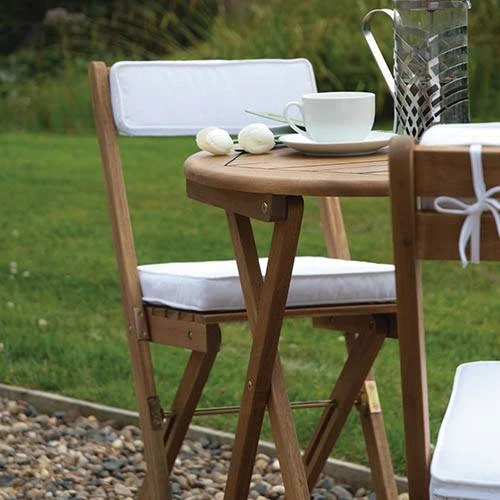 Raffles Bistro Set With Cushions - Natural 2 Raffles Bistro Set With Cushions - Natural - Image 2