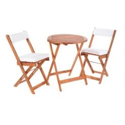 Raffles Bistro Set With Cushions - Natural 5 Raffles Bistro Set With Cushions - Natural -Yougarden Online Store 160798 2