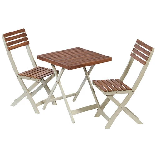 Two Tone Burley Hardwood Bistro Set 2 Two Tone Burley Hardwood Bistro Set - Image 2