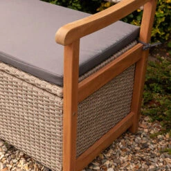 Alderley Rattan Storage Bench - Natural -Yougarden Online Store 161355 2
