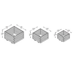 Kendal Square Planter - Set Of 3 5 Kendal Square Planter - Set Of 3 -Yougarden Online Store 161360 2