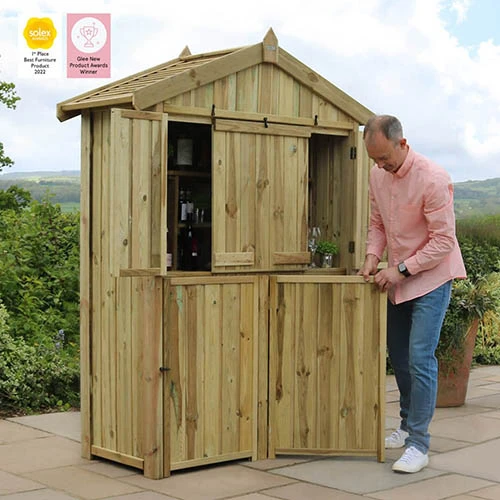 Garden Bar And 2 Stool Set 5 Garden Bar And 2 Stool Set - Image 5