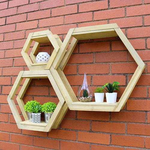 Honeycomb Shelf-Set Of 3 1 Honeycomb Shelf-Set Of 3