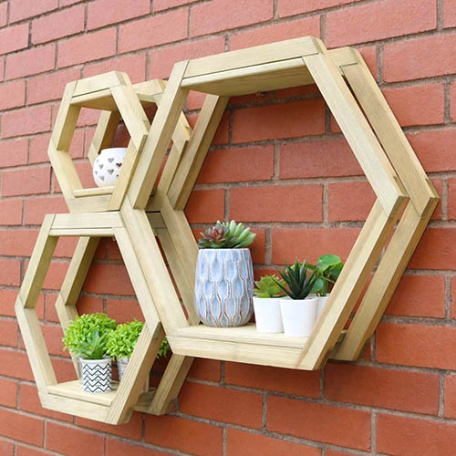 Honeycomb Shelf-Set Of 3 2 Honeycomb Shelf-Set Of 3 - Image 2