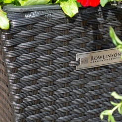 Square Rattan Planter In Black Weave-Pack Of 2 -Yougarden Online Store 161442 2