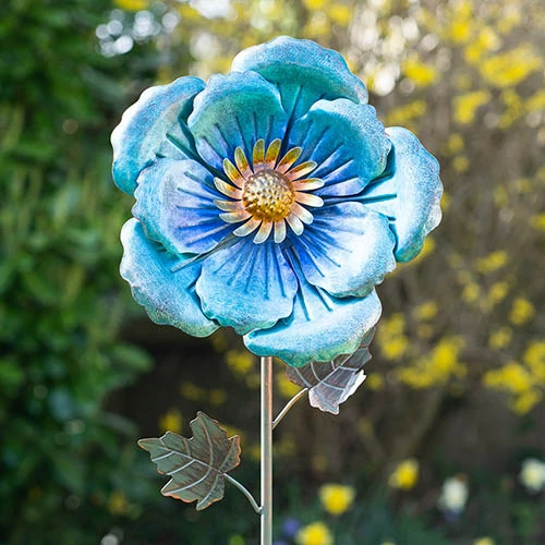 Blue Poppy Steel Sculpture 1 Blue Poppy Steel Sculpture