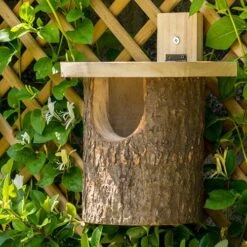 Natural Log Robin Nesting Box